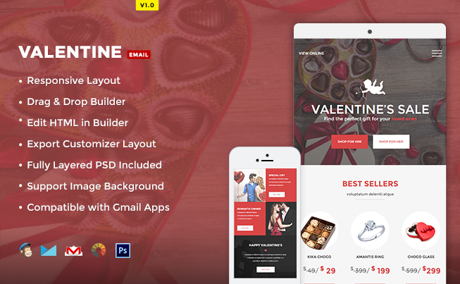 Valentine E-commerce Email Template